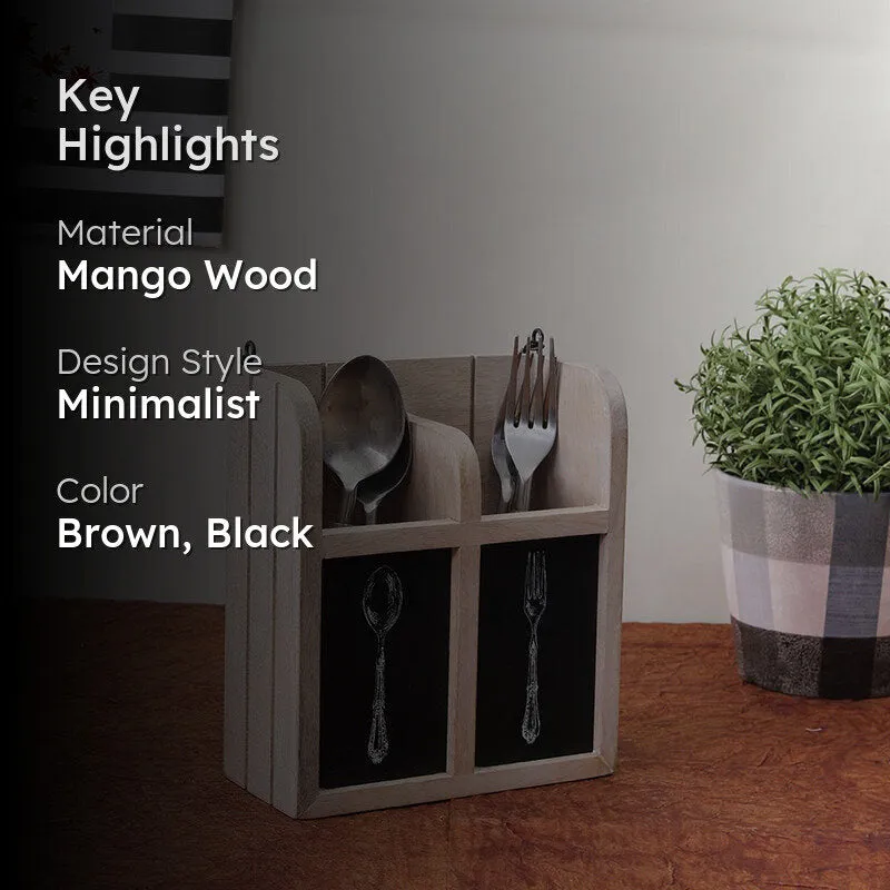 Paloma Wood Cutlery Holder media 2