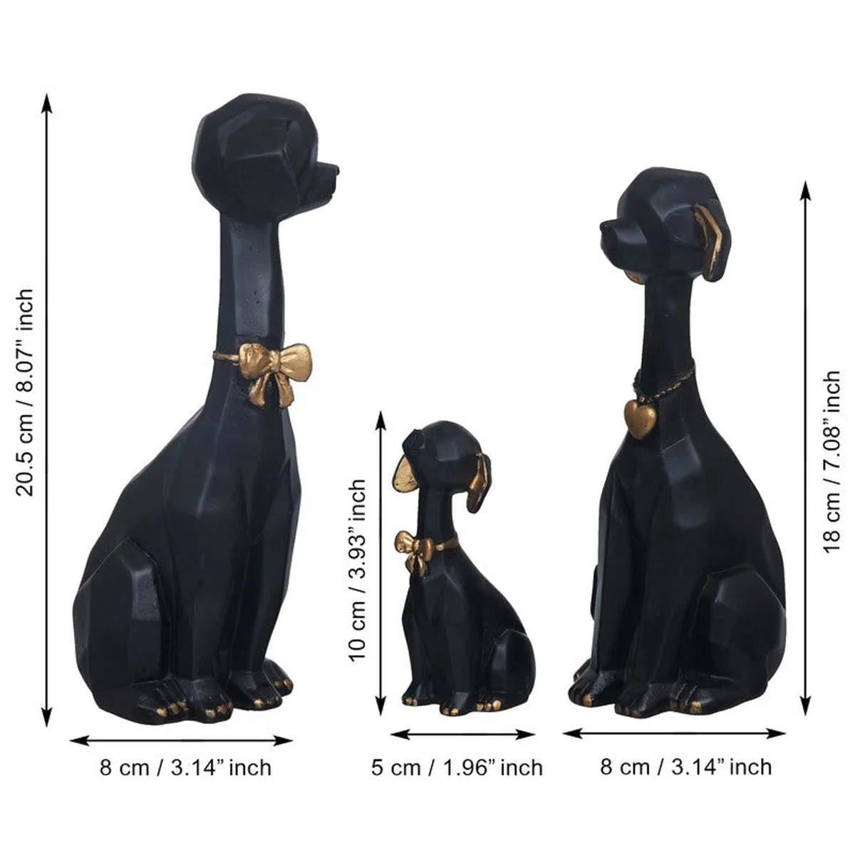 Paw Majesty Trio Showpieces - Set of Three - 11