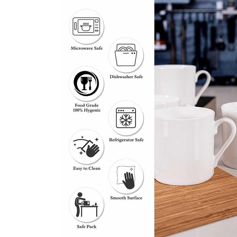 Sonaki Whitney Bone China Coffee Mug (360 mL Each) - Set of Four media 6