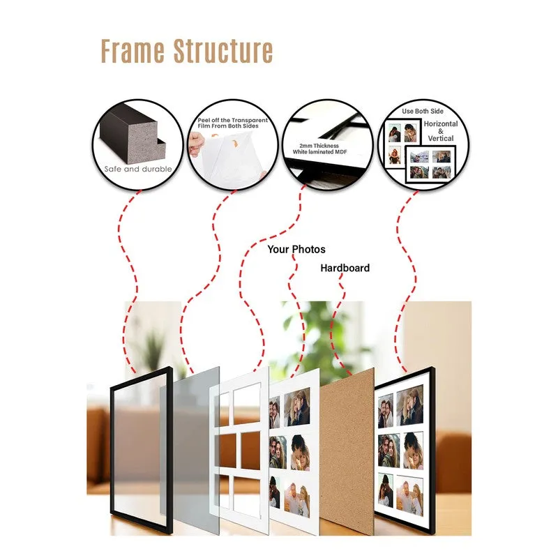 Souvenir Collage Wooden Photo Frame - Beige media 4