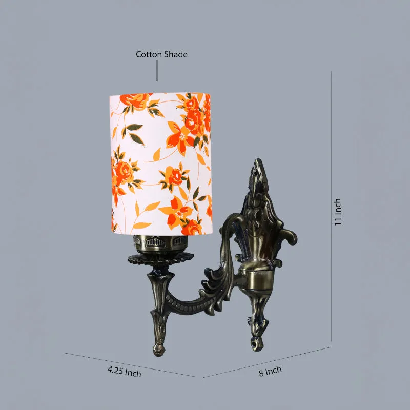Vista Edrel Ibis Flora Cylindrical Fabric & Metal Wall Lamp media 5
