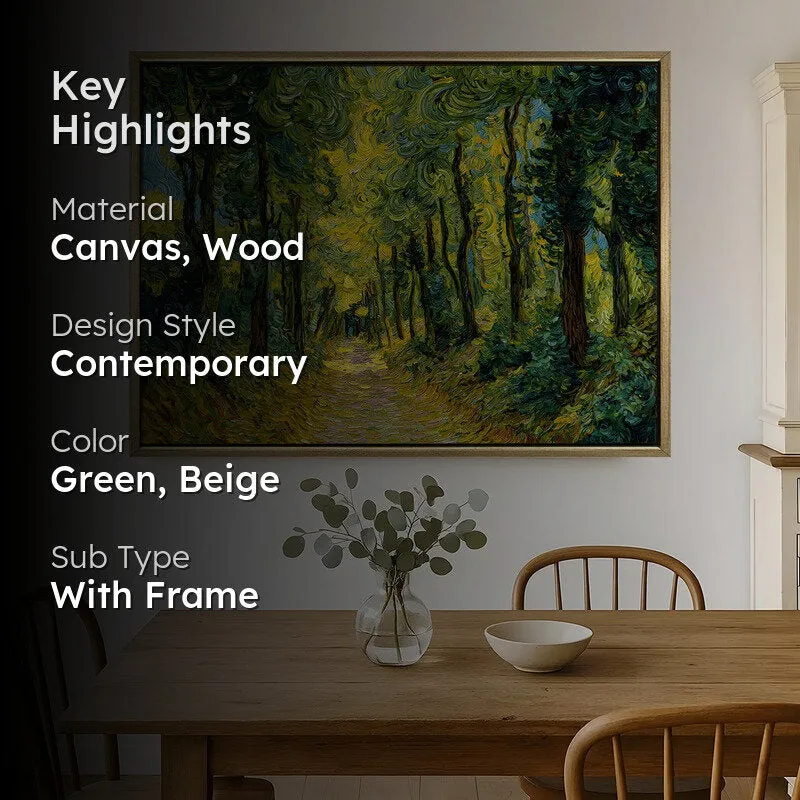 Dappled Walk Canvas Wall Painting With Frame media 2
