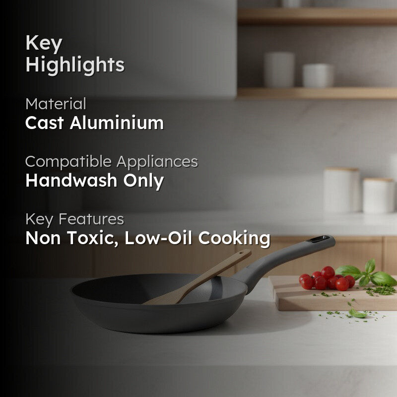 Wellberg Matte Finish Ceramic Coating Frying Pan media 2