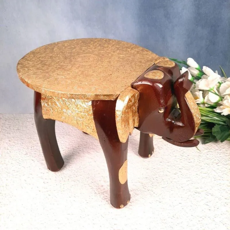 Gaja Devana Wooden Stool - Black media 1