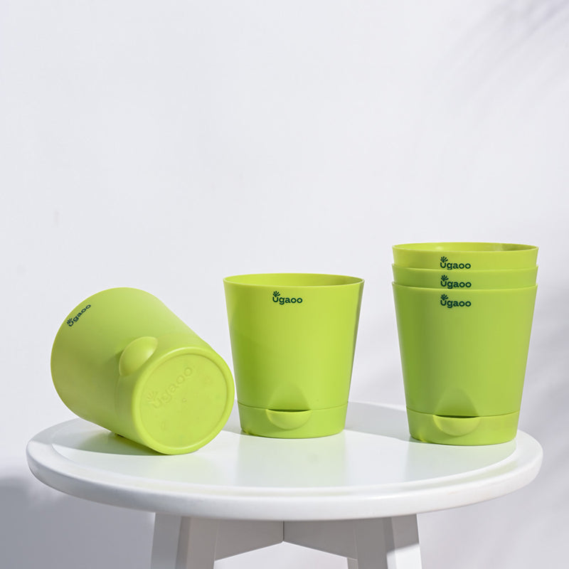 Ugaoo Bare Root Plastic Planter (Green) - Set Of Five media 5