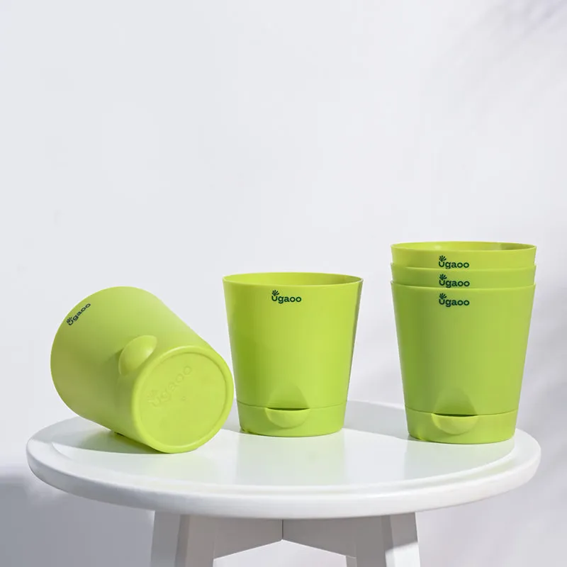 Ugaoo Bare Root Plastic Planter (Green) - Set Of Five media 5