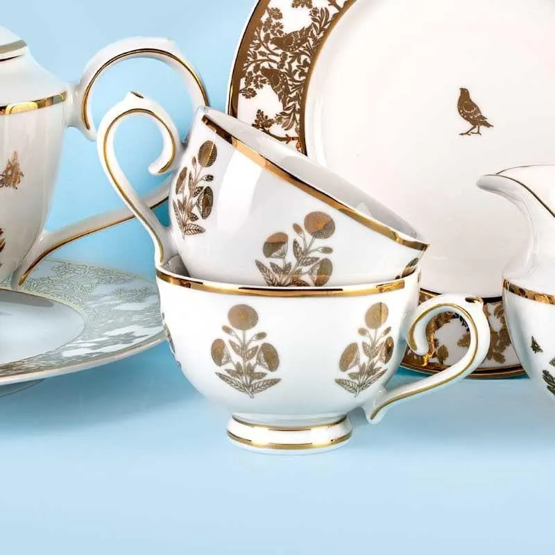 Golden Bird Tea Set With Snacks Service media 4