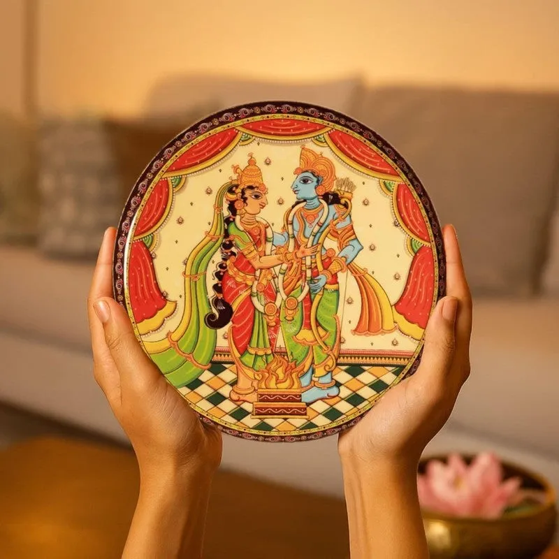 Pattachitra Ramayana Wall Plate - Set Of Three media 4