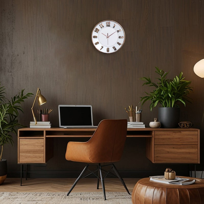 Luxe Sweep Plastic Wall Clock media 4