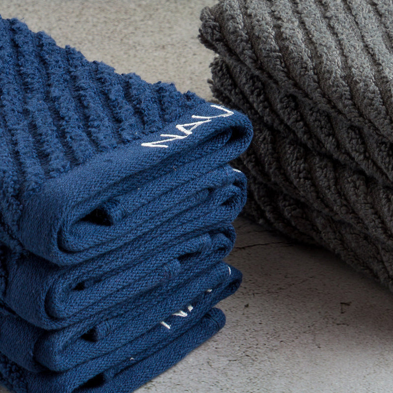 Nautica Cross View Face Towel (Grey, Navy) - Set Of Eight media 5