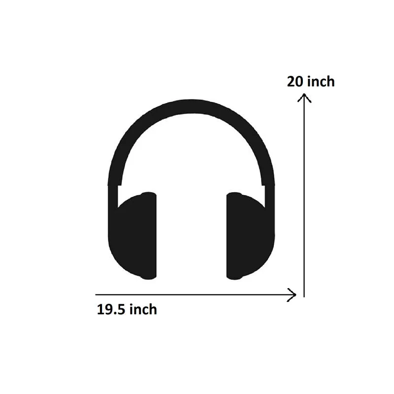 Headphones On Black Iron Wall Accent media 5