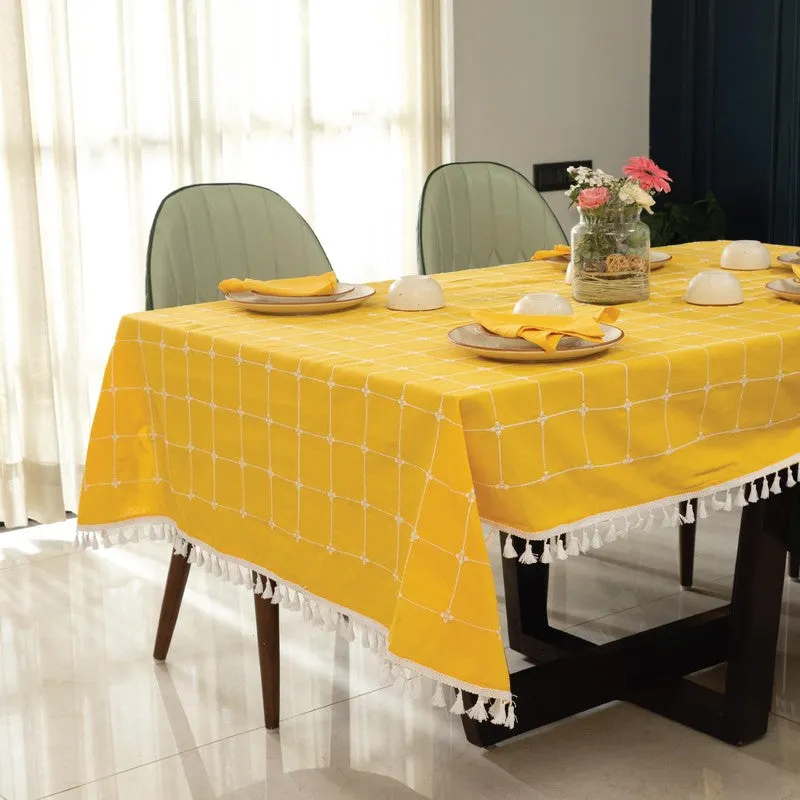 Aura Checks Table Cover - Yellow - 3