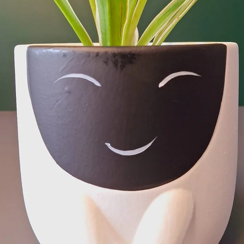 Visage Ceramic Planter - White media 4