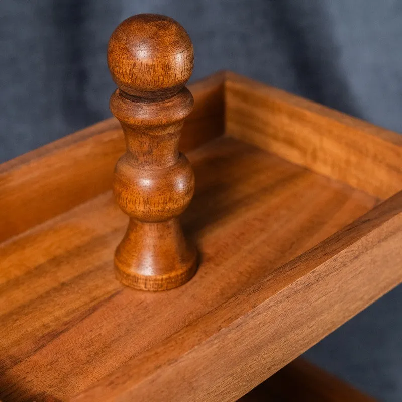 DuoServe Rectangle Wooden Two-Tier Cake Stand media 7