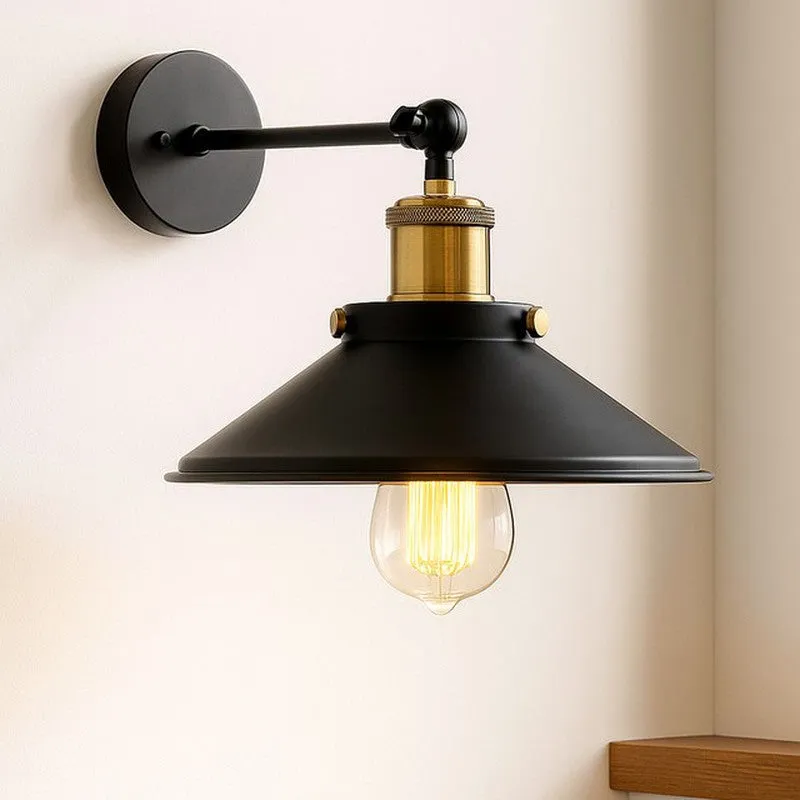 Avena Cone Metal Wall Lamp - Gold media 4