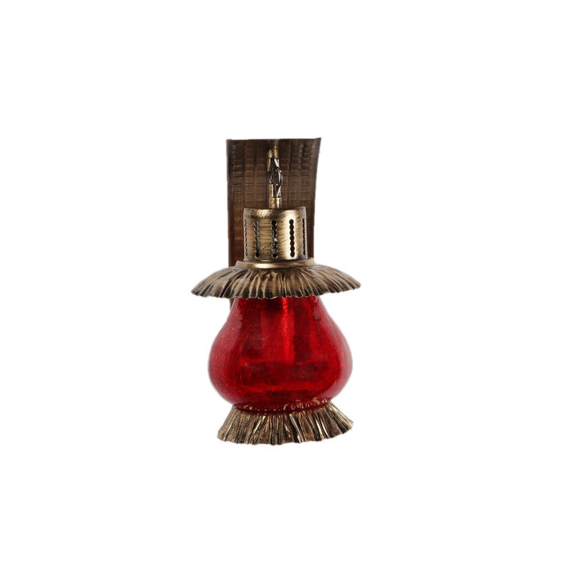 Crackle Red Iron Wall Lamp media 5