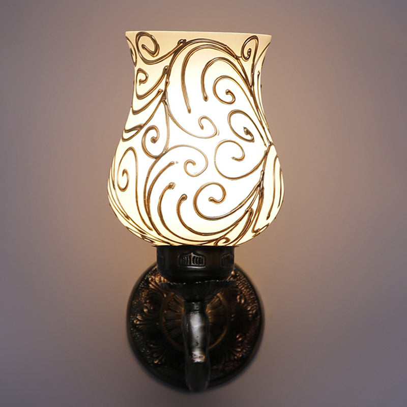 Dila Retro Mosaic Glass & Metal Wall Lamp