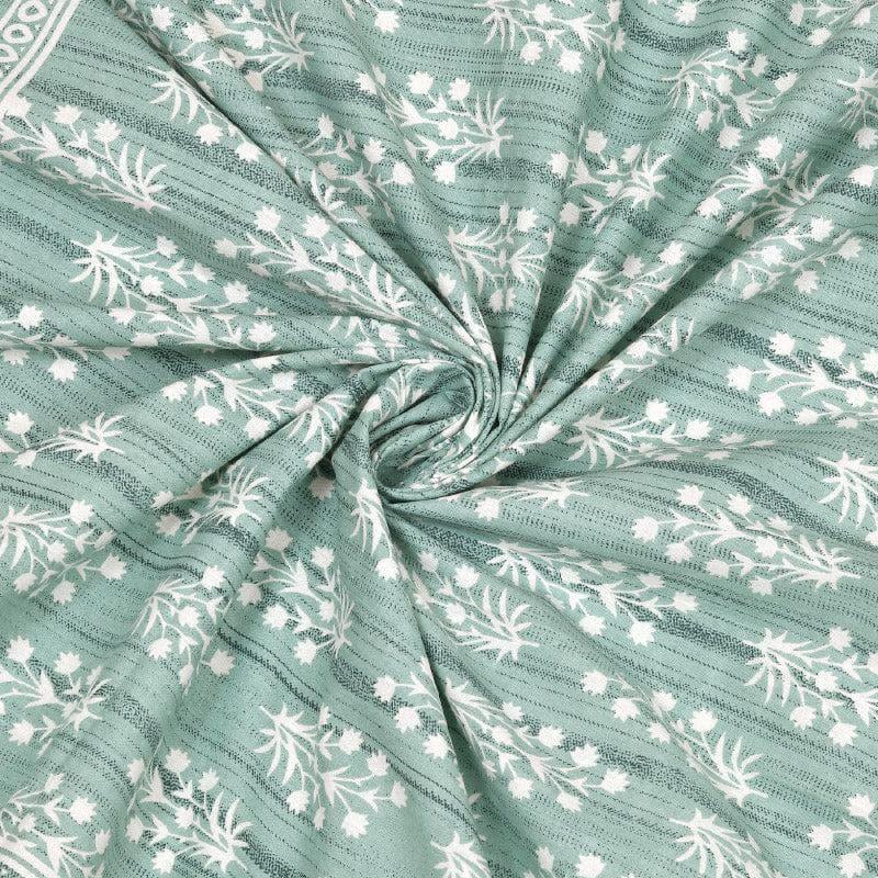 Tulia Cotton Bedsheet (Green) - 144 TC media 5