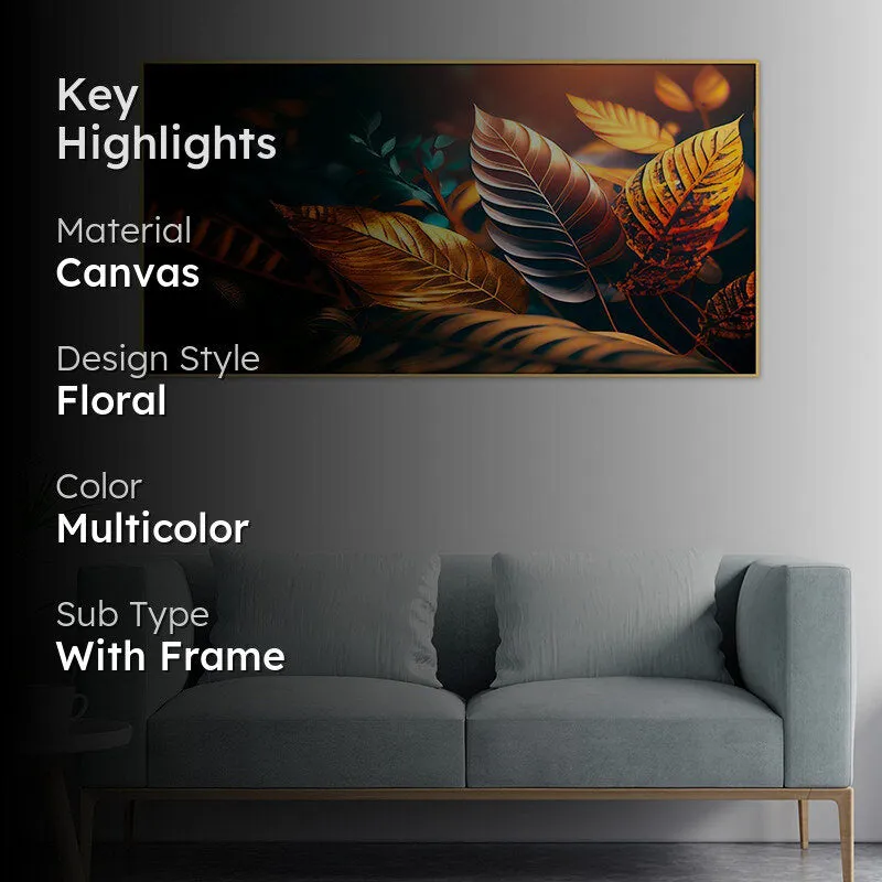 Aura Of Leaves Canvas Wall Painting media 2