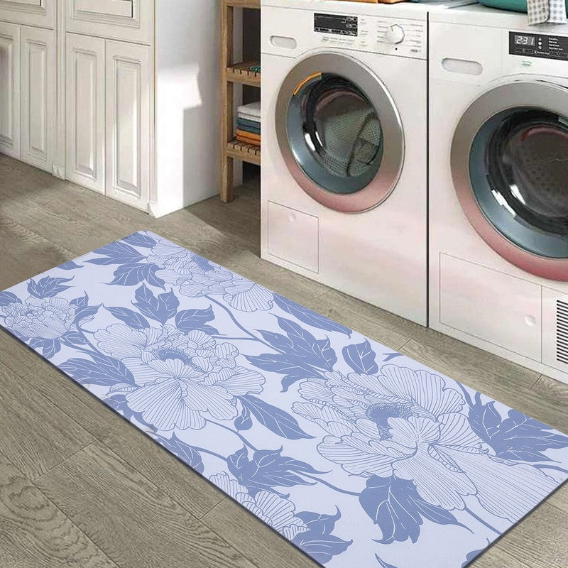 Snugelle Anti Skid Rubber Runner Rug - Blue