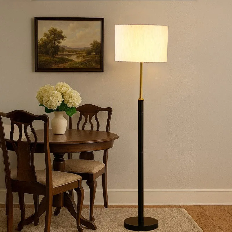 Nordic Glow Wooden Floor Lamp - Beige media 3
