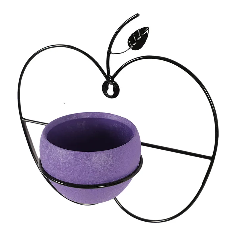 Clémence Iron Planter (Purple) - Set Of Two media 5