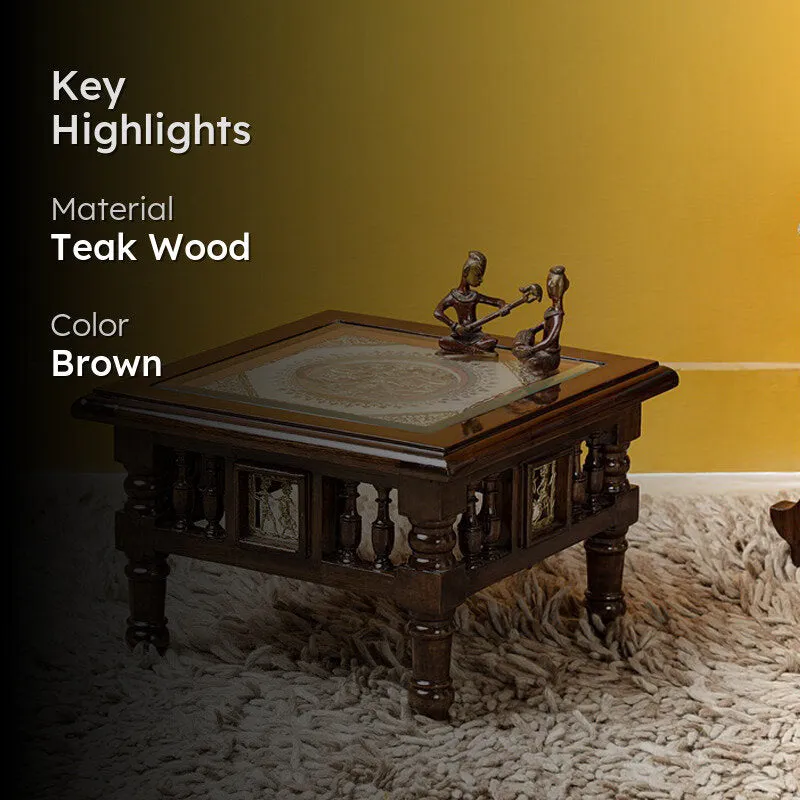 Mana Teak Wood Side Table media 2