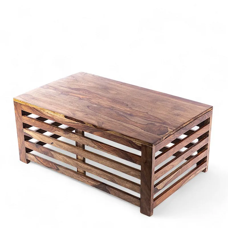 Cenrox Sheesham Wooden Center Table - Brown media 5