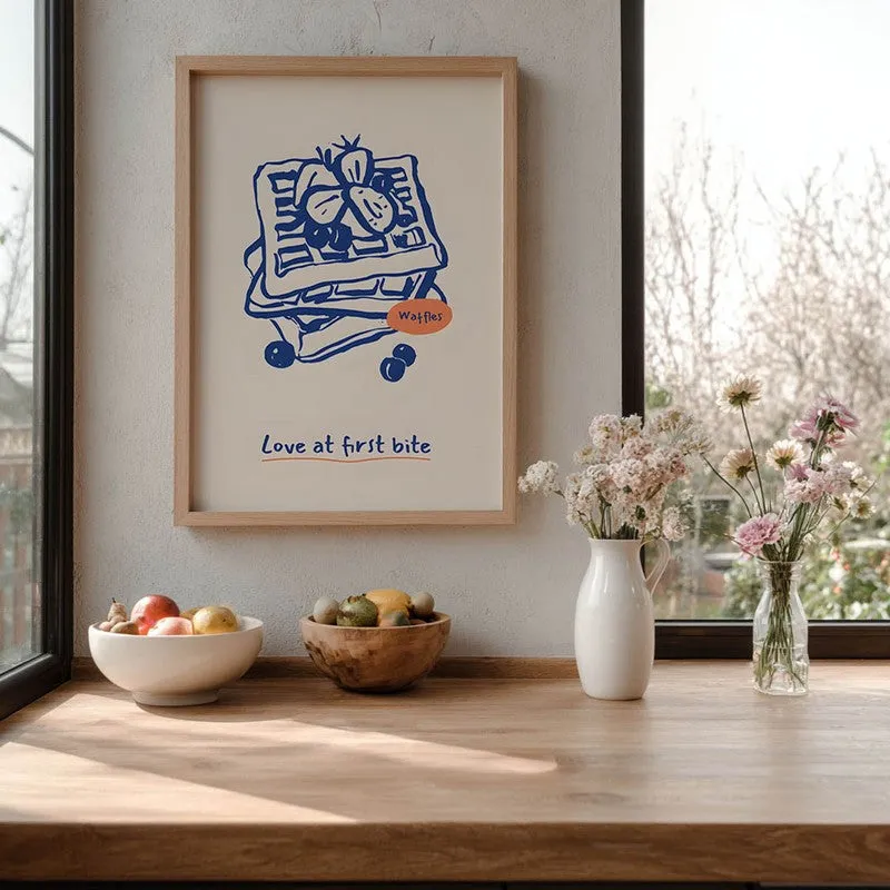 Blue Palette Archival Canvas Wall Art - Brown media 6