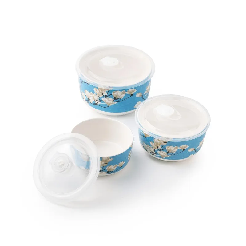 UrbanDine Porcelain Serving Bowls With Lid(1000 mL/600 mL/325 mL) - Set of Three - 5