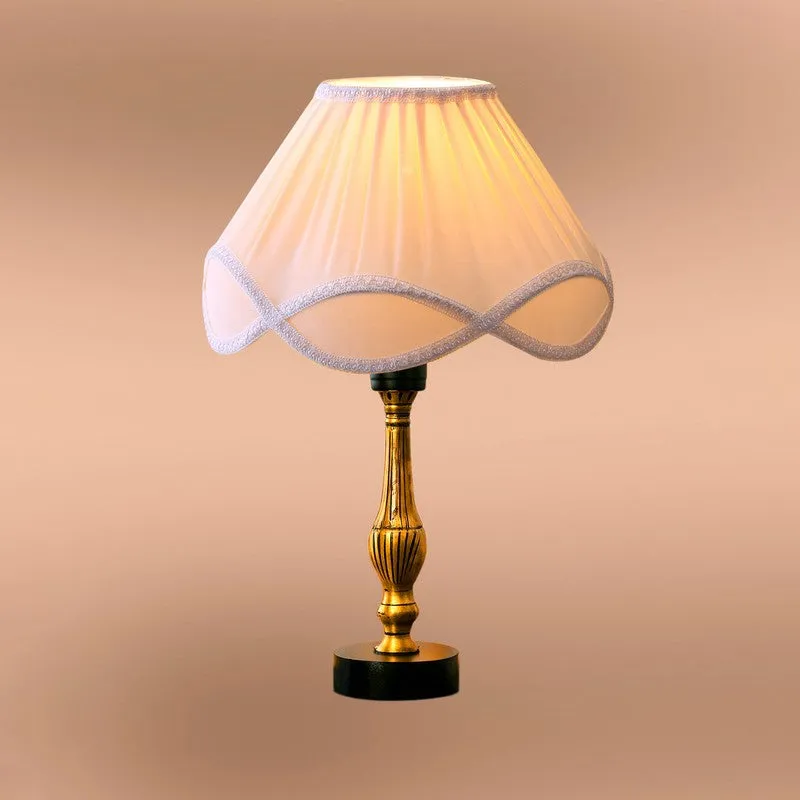 Aurelo Nyro Wooden Table Lamp - OffWhite media 6
