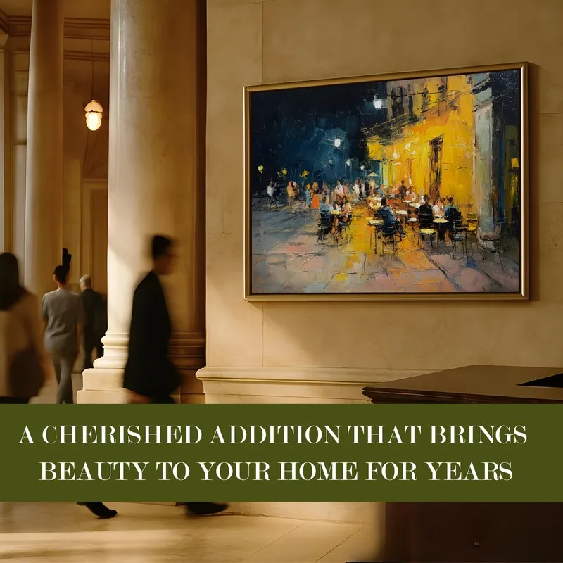 Golden Alley Canvas Wall Painting With Frame media 7
