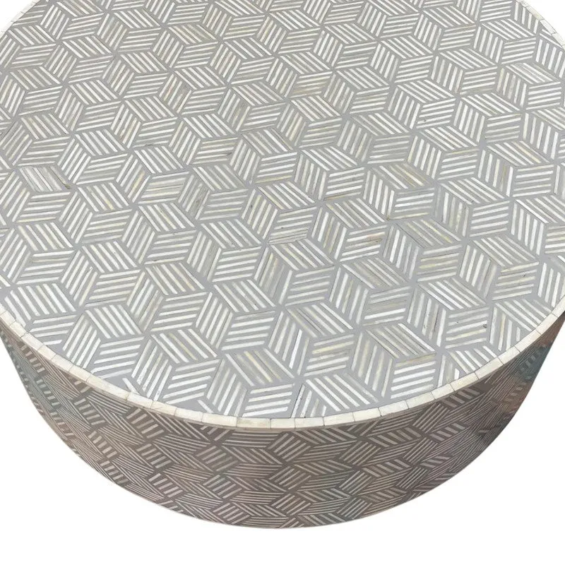 Silva Bone Inlay Center Table - Grey media 5