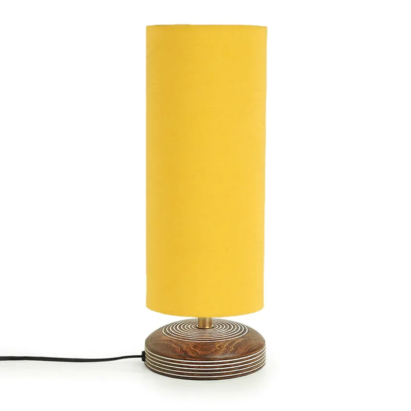 Savera Siera Fabric Table Lamp - Yellow,Brown media 5