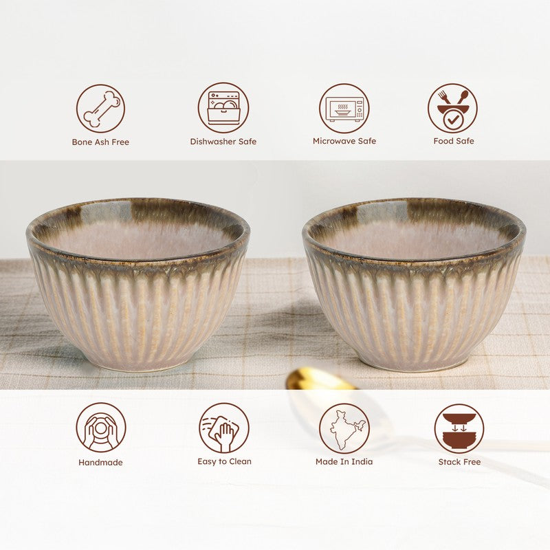 Mintora Pink Ceramic Snack Bowls (180 mL) - Set Of Six media 6