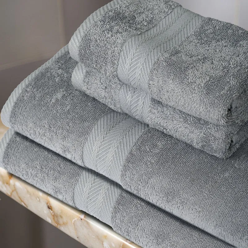 PlushAura Cotton Towel Sets (Grey) - Set of Four media 6