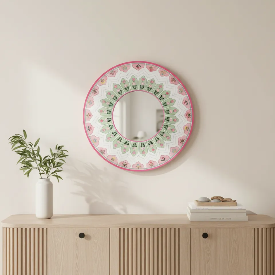 Vena Designer Handpainted Mirror media 1