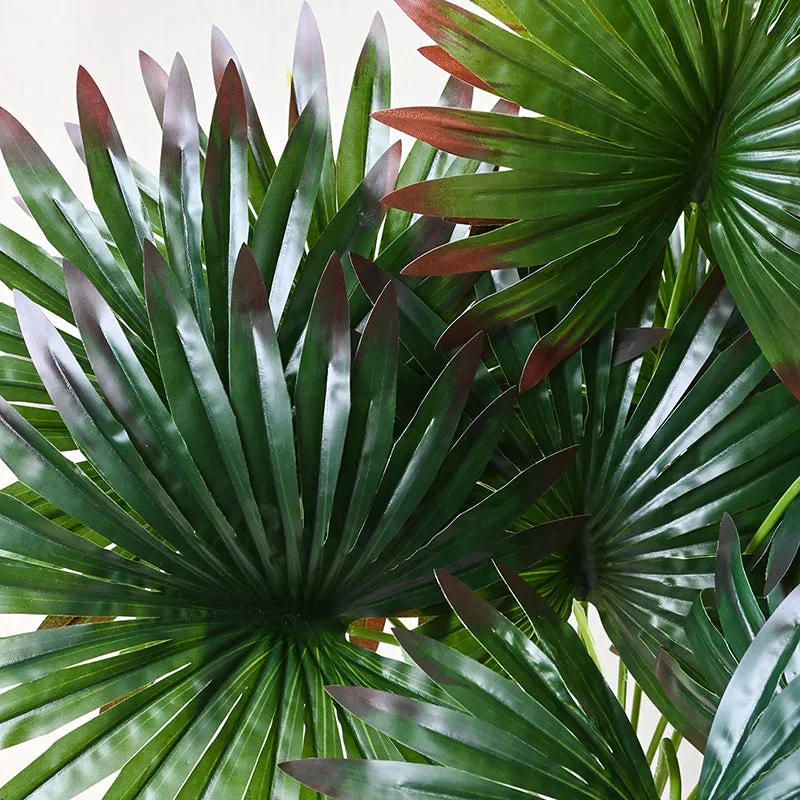 Faux Fan Palm With Black Plastic Pot - 58 cm media 6