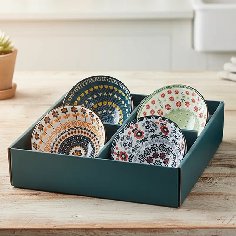 Rioware TableBloom Ceremic Snack Bowls (250 mL Each) - Set Of Four media 2