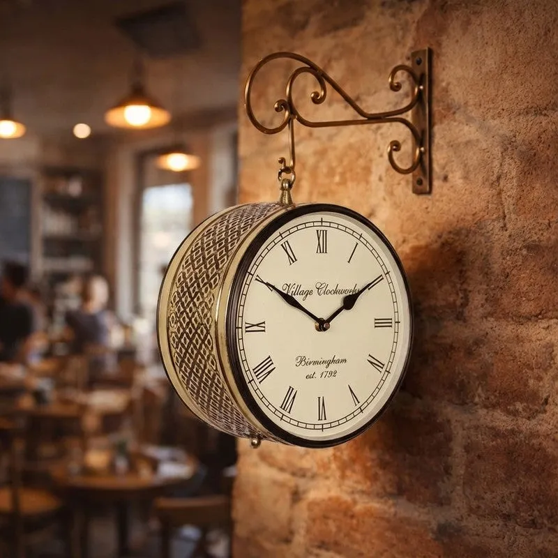 The Time Lord Wood Wall Clock - Gold media 4