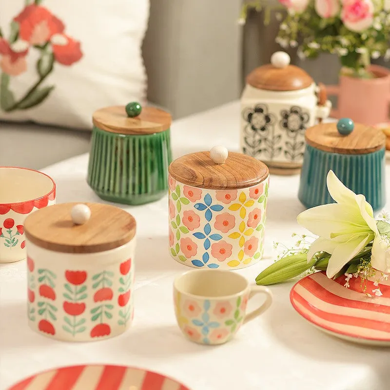 Aarunya Ceramic Jar (1000 mL Each) - Set Of Two media 4