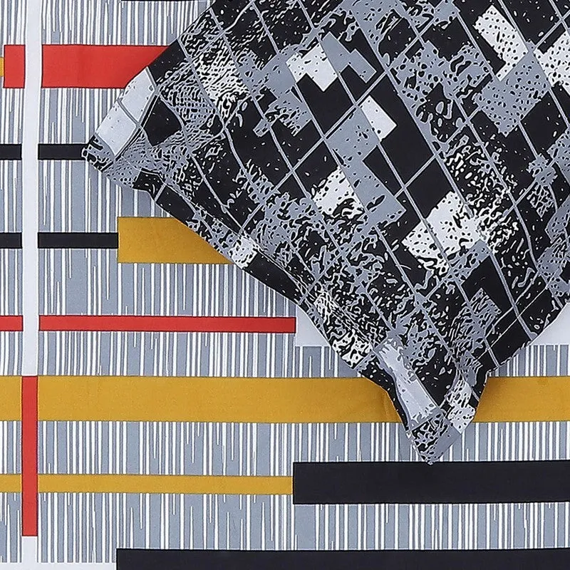 Monte Carlo Flow Stripe Cotton Bedsheet (Grey) - 104 TC media 6