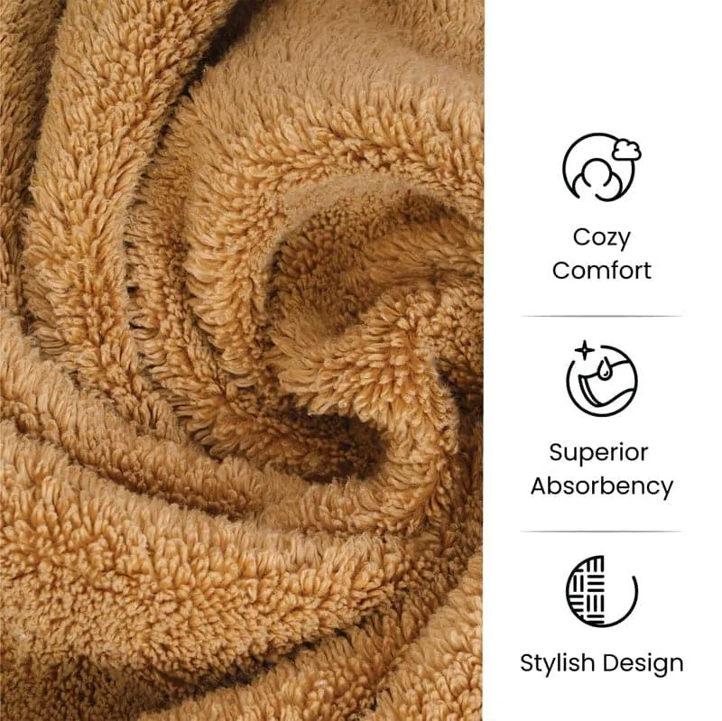 Micro Cotton Soft Serenity Solid Hand Towel (Buff) - Set Of Two media 4