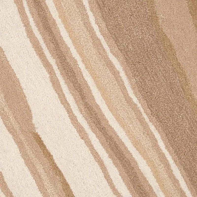 Thoth Hand Tufted Abstract Wool & Nylon Carpet - Beige media 4