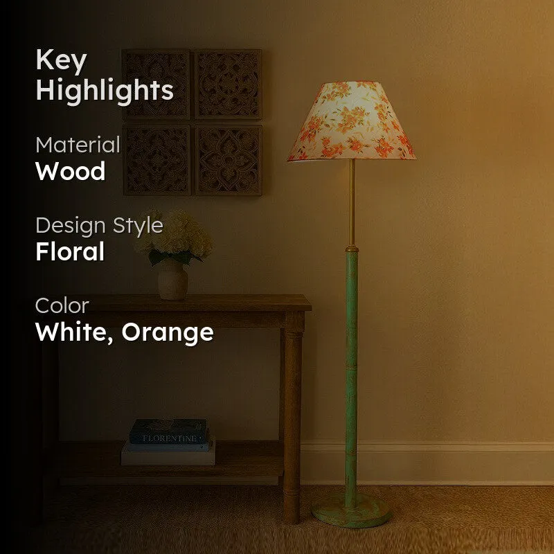 Terra Beam Wooden Floor Lamp - Orange media 2