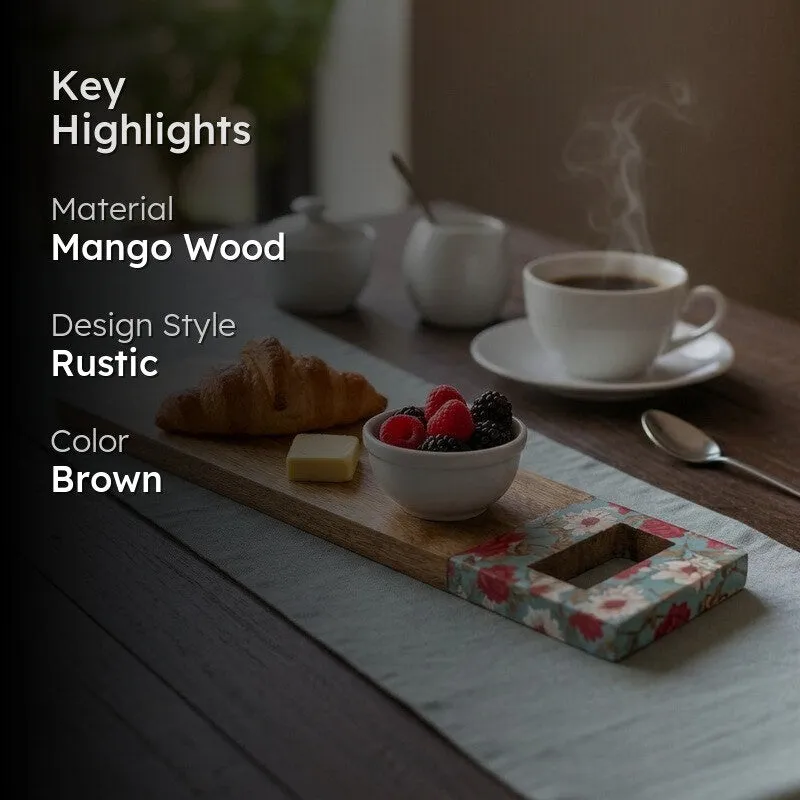Velmora Mango Wood Dining Platter media 2