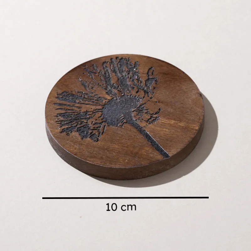 Dandelion Charm Mango Wood Coaster - Set Of Four media 7