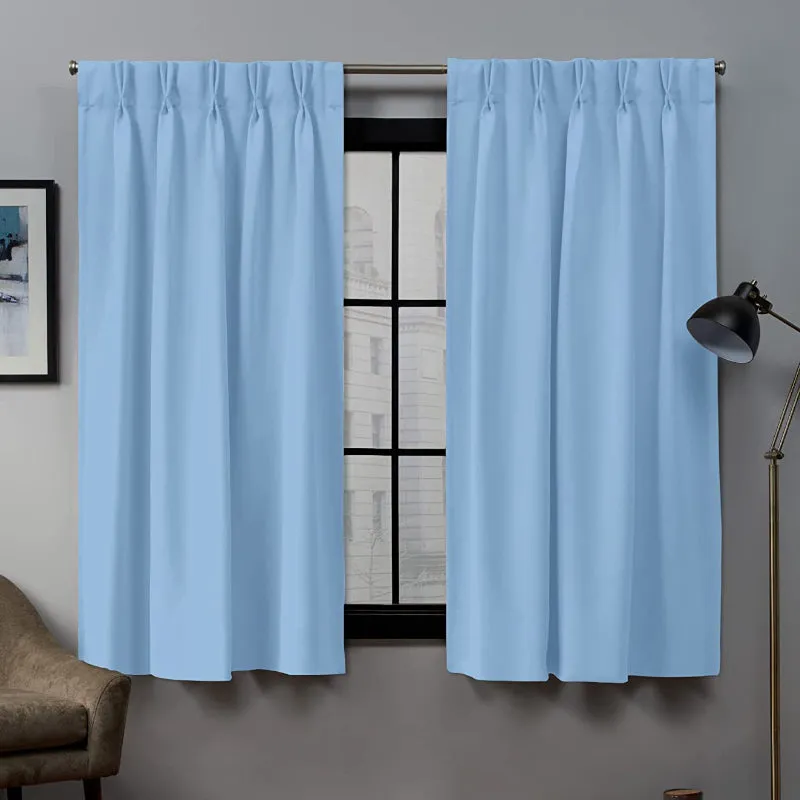 Imora Double Pinch Pleat Medium Width Curtain - Sky Blue media 10