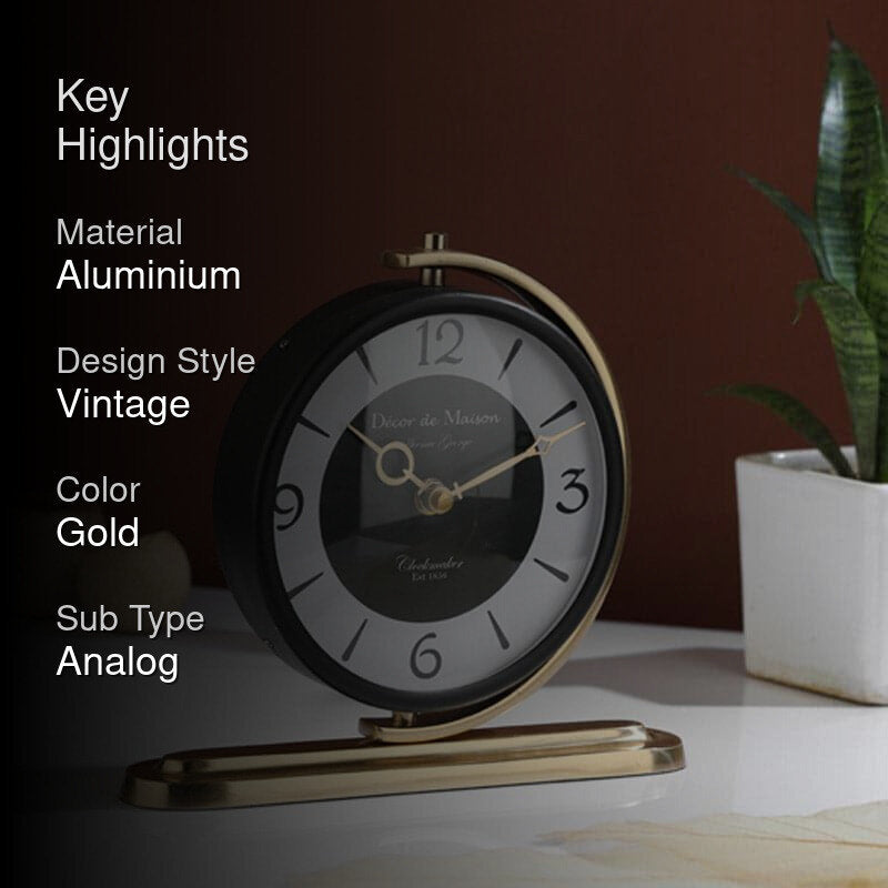 Calypso Table Clock - Gold media 2