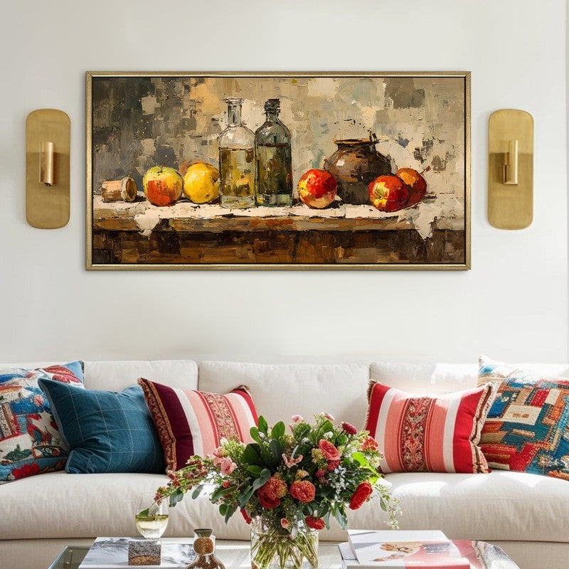 Orchard Table Canvas Wall Painting With Frame